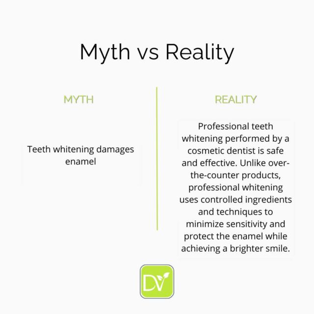 ✨ Myth: Teeth Whitening Damages Enamel! ✨

Reality Check: Professional teeth whitening, when done by a skilled cosmetic dentist, is completely safe and highly effective!

Unlike store-bought whitening kits, our professional treatments use advanced techniques and controlled ingredients to protect your enamel and minimize sensitivity, giving you a brighter, healthier smile without the risks! 

Don't let myths hold you back from achieving the smile of your dreams! At Dentalvana, we prioritize your oral health and ensure beautiful, safe results.

👉 Book your consultation today and discover the difference of professional teeth whitening!

#TeethWhiteningMiami #CosmeticDentistMiami #MiamiSmileMakeover
#SafeTeethWhitening #EnamelProtection #HealthyWhiteSmile
#ProfessionalDentalCare
